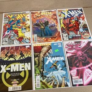 Marvel X-Men Comic Book Set with Red and Blue Covers